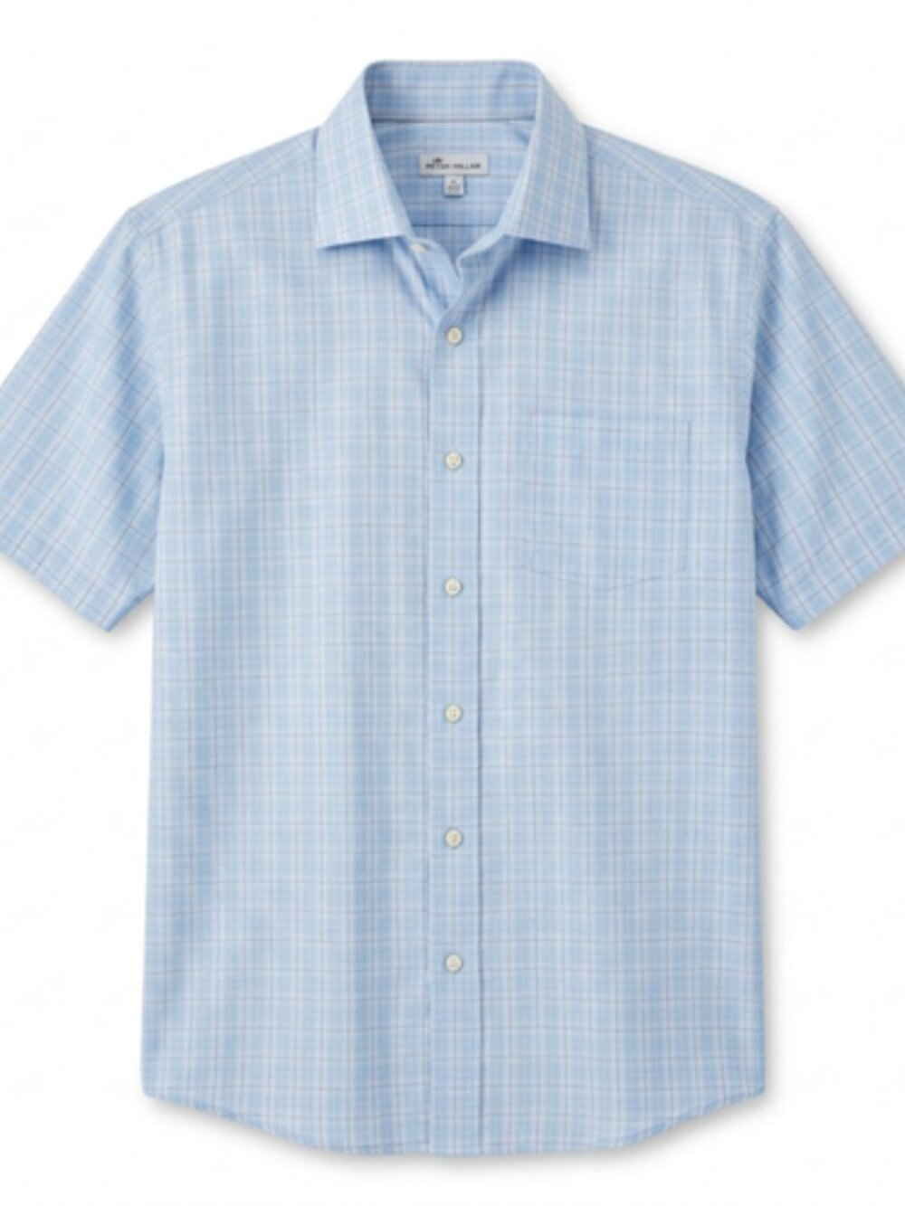 Peter Millar Dress Shirt Men’s XL Blue Pink Plaid Long Sleeve